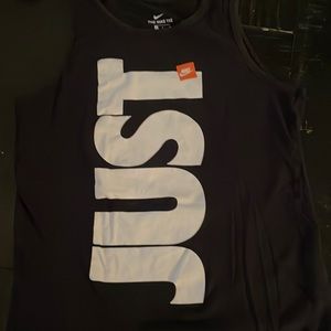 The Nike Tee Black/White/Orange Tank